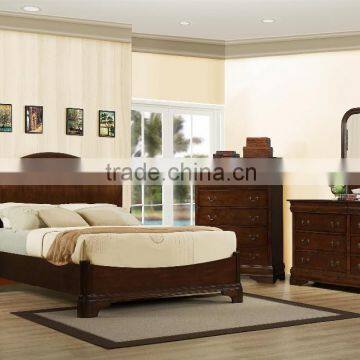 King Transitional Headboard Bed / americna style solid wood bedroom furniture AS-B6