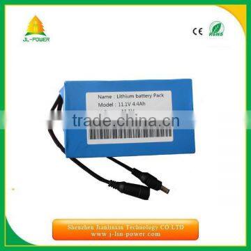 Hot sale medical 18650 li-ion battery pack rechargeable 11.1V 4400mah li-ion battery