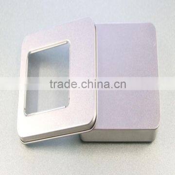 China Manufacture Rectangular Tin Box With Window photo-3