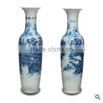 Jingdezhen factory 1.8m landscape huge decorative vases for home deco