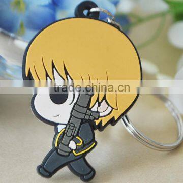 2d custom shaped soft pvc keychain, 2D person pvc keychain. rubber soft pvc keychain