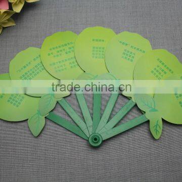 Polypropylene PP plastic custom printed folding hand fan 7 foldable fan promotional fan