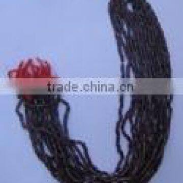 Garnet Plain Long Tube Gem Beads
