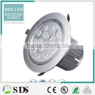 LED Ceiling light ceiling mount light silver high power 15w led ceiling down light 2700k-6500k