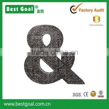 Fashion metal ampersand metal "&"decor stand