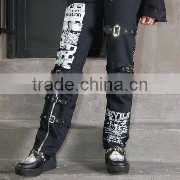 GLP PUNK VISUAL KERA BLACK BONDAGE PANTS 71051