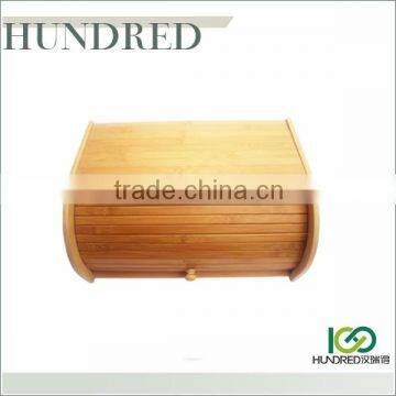 Hot Sale Bamboo Bread Storage Box With Food Safe Oiled Finishing, Totally Bamboo Material Bamboo Bread Box photo-3