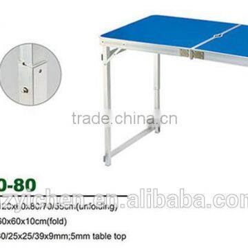 120*60 square tube MDF Aluminum lightweight outdoor folding table