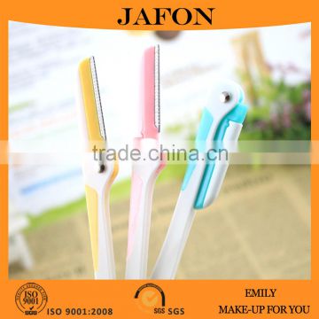 Wholesale Studio Dedicated Hairdressing Tools Easy Carry Stainless Steel Threading Knife Fold Eyebrow Scraping Knife