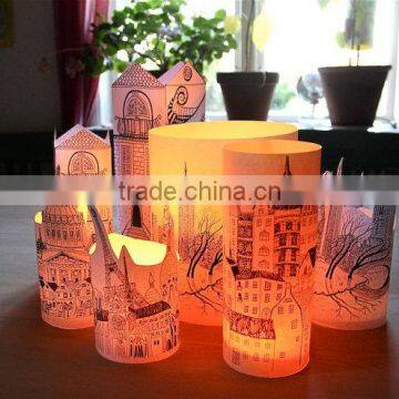 Hot Sale Cylinder Shaped Christmas Paper Candle Bag