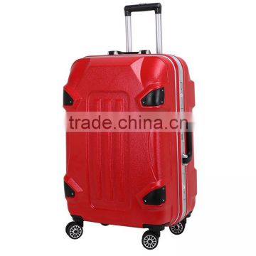 China Factory Colorful Pure PC Luggage Bag Four Wheel Strong Trolley Luggage Bag Suitcase Carry on Luggage Bag