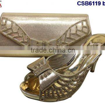 CSB6119 2016 the Latest Fashion Woman Italy Style High Heel Sandal Shoes With Fashionable Bags photo-4