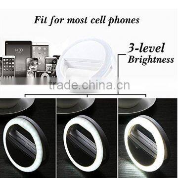 new arrival brand 32 bright LEDs rechargeable ring LED selfie flash light in china