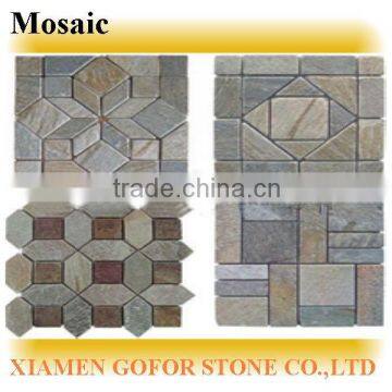 China Slate Mosaic On Mesh,tile backing mesh mosaic