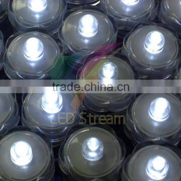 Mini Waterproof Flower Tea Light Submersible Lamp For Christmas Holiday Wedding Party Swimming Pool Cell Battery