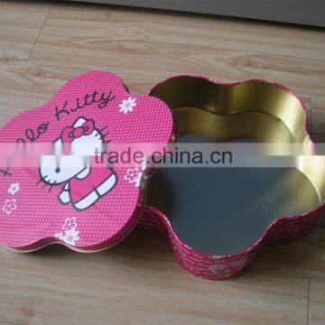 cookies ,gift or storage flower shaped tin box