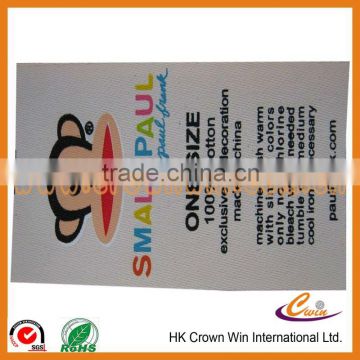 Soft woven label with customized logo