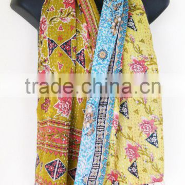 Reversible Cotton Kantha Stole