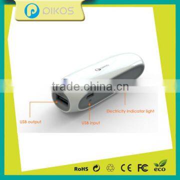 2015 Latest traveling gift single USB min 5V 1A 2600mah lithium battery power bank for laptop