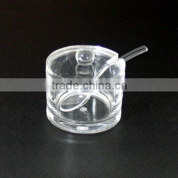 Acrylic Jam Sugar Contanier,Jar,Pot with Spoon