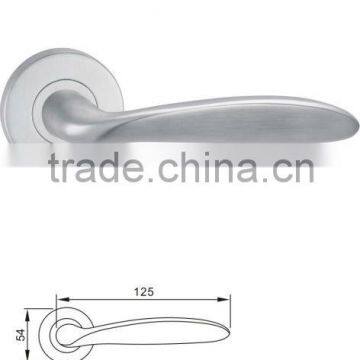 solid stainless steel door handle,Solid Inox lever handle, stainless steel door handl on roses