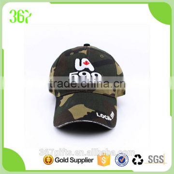 Promotional Cotton 6 Panels Sandwich Embroidered Logo Army Military Cap