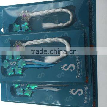 frozen princess magic wand hair wig clips set