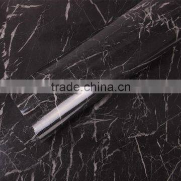 Hot sale self adhensive marble grain vinyl film PVC marble sticker with factory price