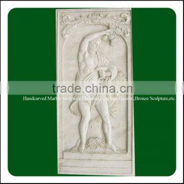 Hand Carved Nude Man Decorative Marble Sculpture Relief