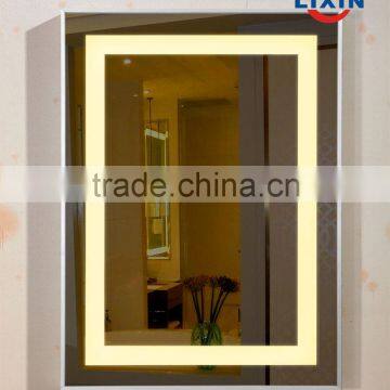 Electric LED Mirror with defogger, stainless steel frame