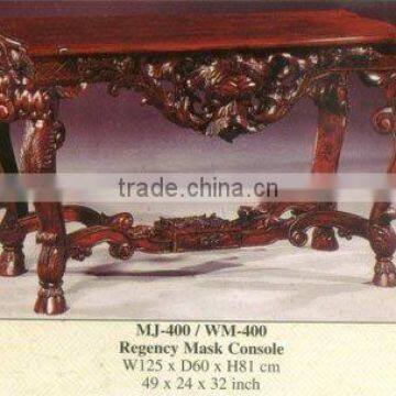 Regency Mask Console Mahogany Indoor Furniture