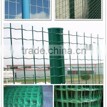 Welded and powder coated wire mesh fence