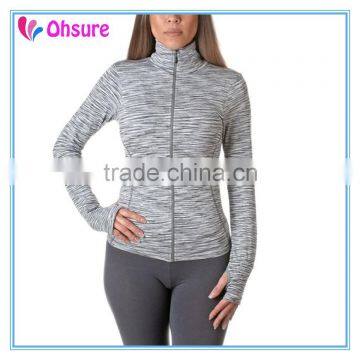 Slim Fit Running Jacket Yoga Coat Womens Polyester Gym Jacket photo-2