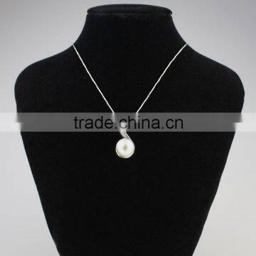 18k austrian crystal fake pearl necklace