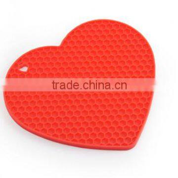 Home Decoration Pieces Heart Shaped Honeycomb Silicone Mat photo-5