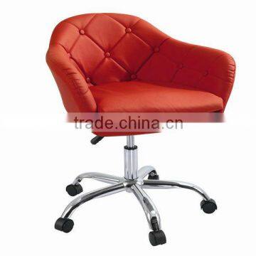 Modern design comfortable leather salon sofa chair/High quality living room furniture leather/fabric waiting chair