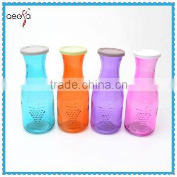 glass bottles for milk glass bottle with lid