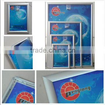 25mm aluminum profile snap frame advertising poster frame mitred corner