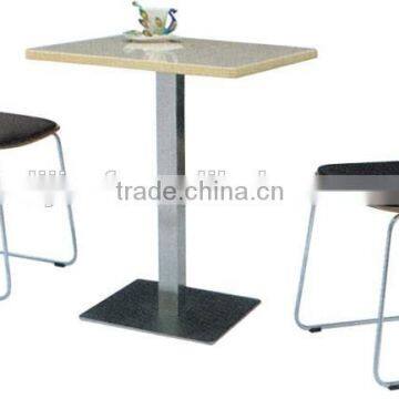 Stainless Steel Fast Food Restaurant Dining Table and Chair