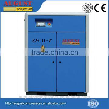 SFA11-TC 11KW/15HP,13 bar AUGUST variable frequency air cooled screw air compressor ac variable frequency drive