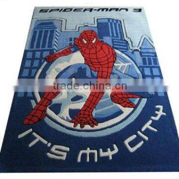 Handmade acrylic patterned spider-man carpet