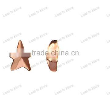 Rose Gold Star Stud Earrings jewelry 925 silver metal