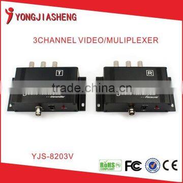 3 channel video multiplexer for cctv system