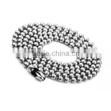 2016 symbol pendant bead chain 316L Stainless Steel bead necklace wholesale