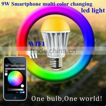 Smartphone Multi-color Changing WIFI Intelligent Led Light Bulb 9W