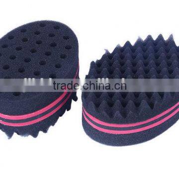 Double Barber Hair Brush Sponge For Dreads Locking Twist Coil Afro Curl Wave photo-4
