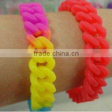 silicone twist hemp bracelet