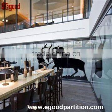 balcony removable glass partition wall system outdoor used