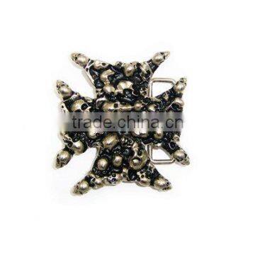 3D skull cross belt buckle made of zinc alloy ha02-58