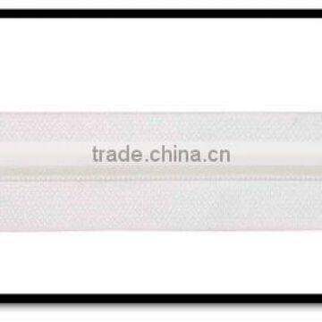#5 White plastic zipper O/E/plastic zipper for women clothes